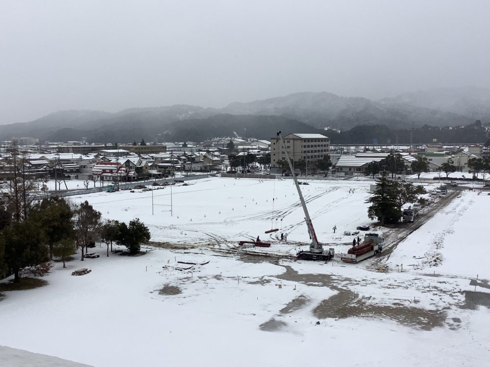 いよいよ建設着工に向け、準備工事が始まっています