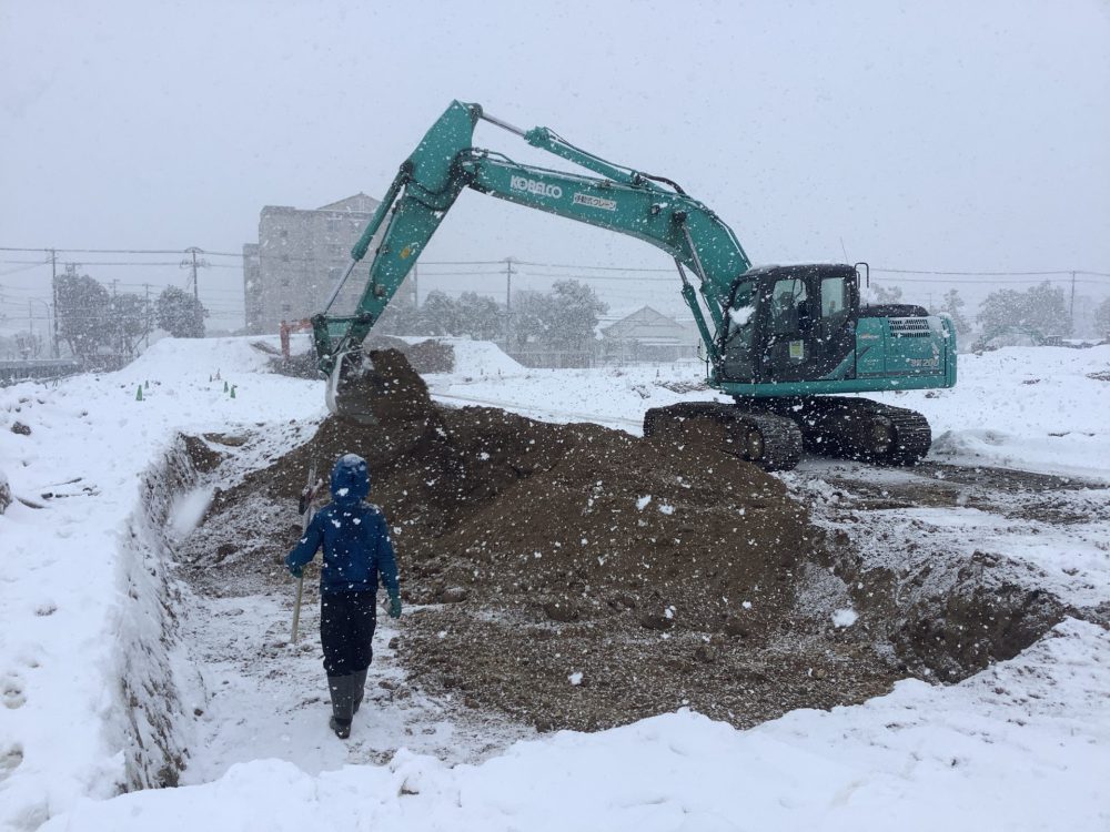 【建設現場リポート】雪と闘う建設準備工事(2022.02)